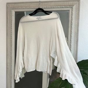 John + Jenn Ruffle Sweater Top